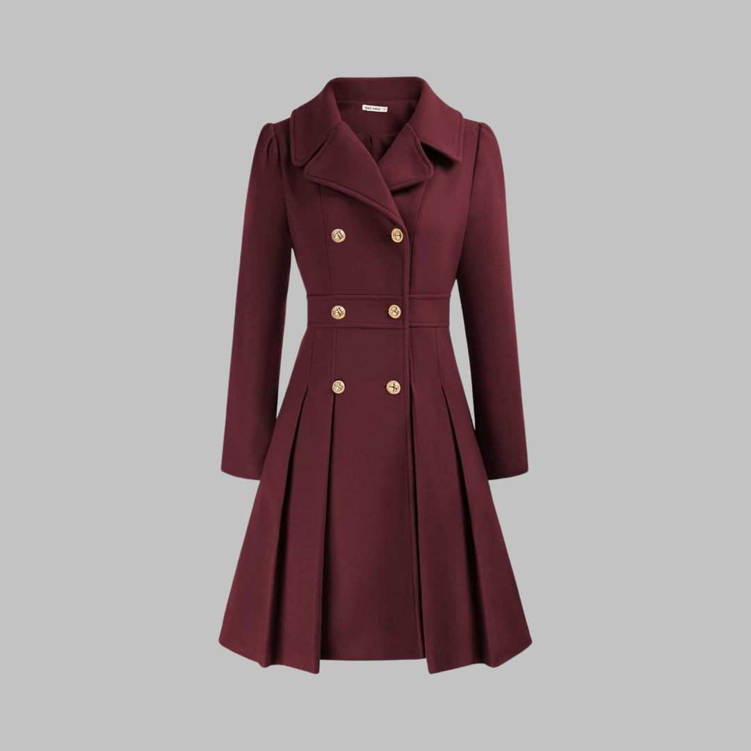 DAMI™ - Classy Double Button Long Sleeve Coat