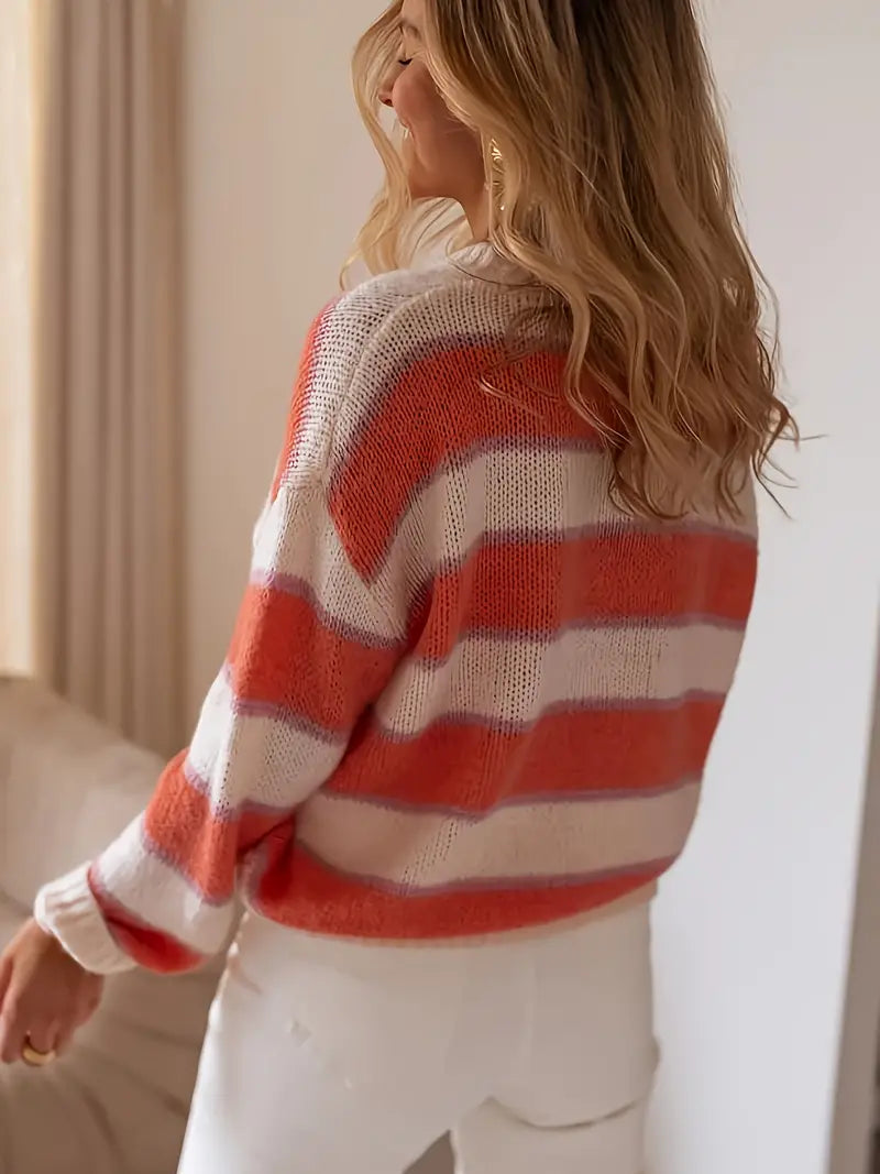 Julietta - Striped Jumper in Blush