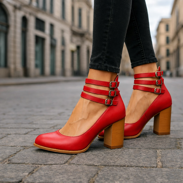 ELARA™ – Leather Charm Heels