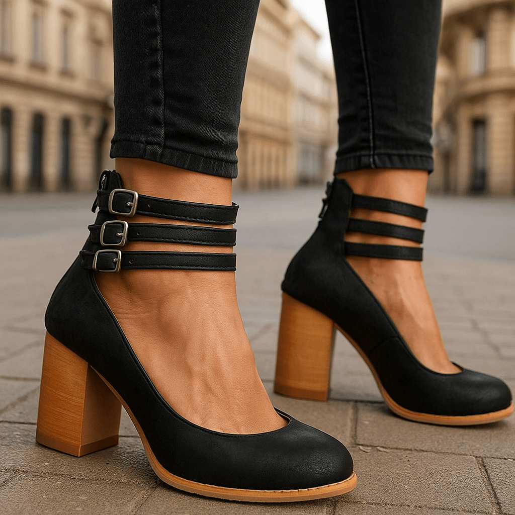 ELARA™ – Leather Charm Heels