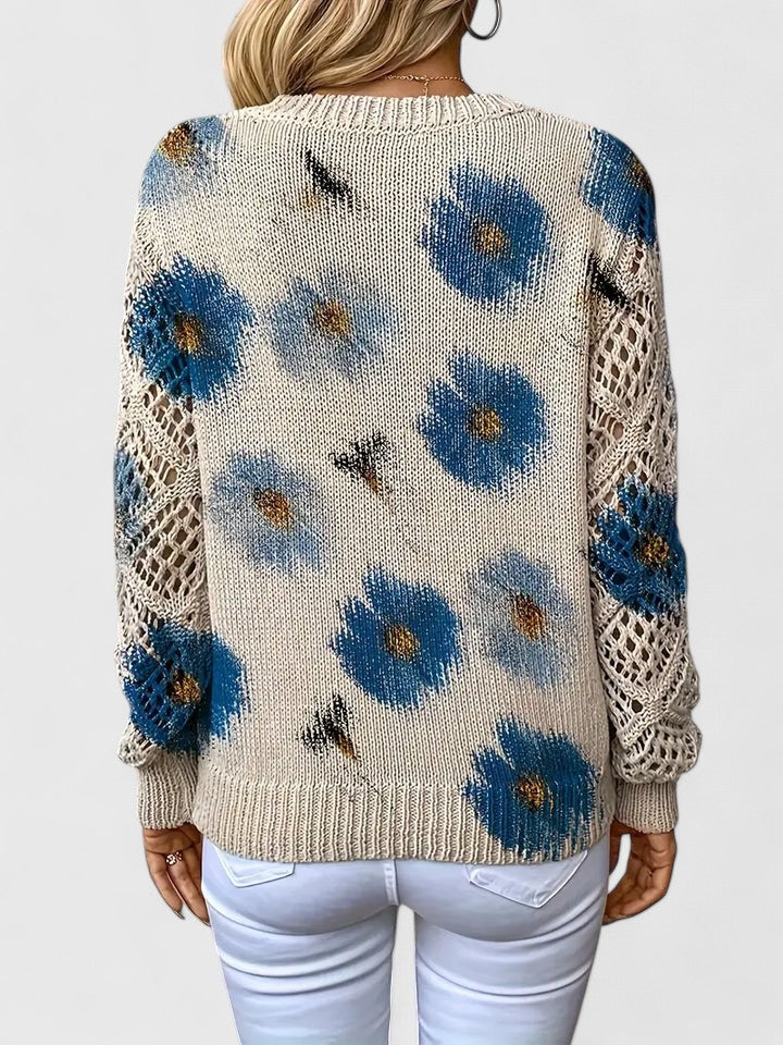 Beatrice – Floral Knitted Sweater